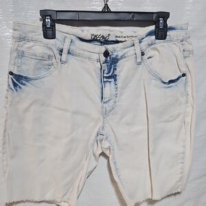 Mossimo Supply Co. White and Blue Jean Shorts